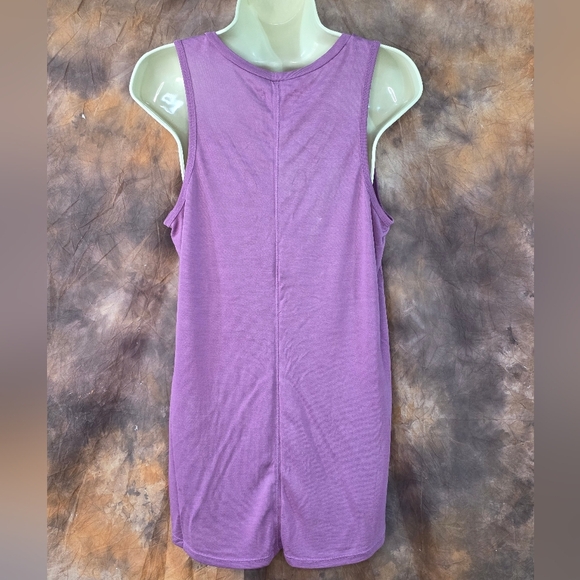 Maurices 24/7 Vneck Tank Top Soft Sandwashed Mauve Chalk Magenta Purple L - Picture 3 of 6